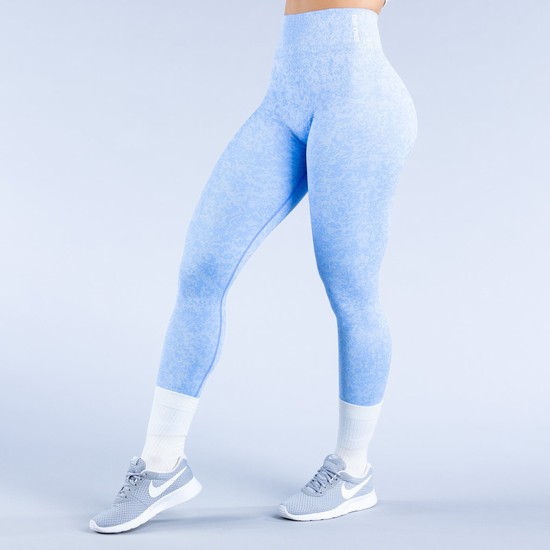 Dfyne Revive Leggings Damen Camouflage Blau | 70415QPOB