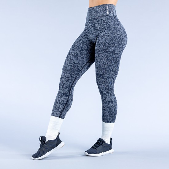 Dfyne Revive Leggings Damen Camouflage Schwarz | 27185IGLQ