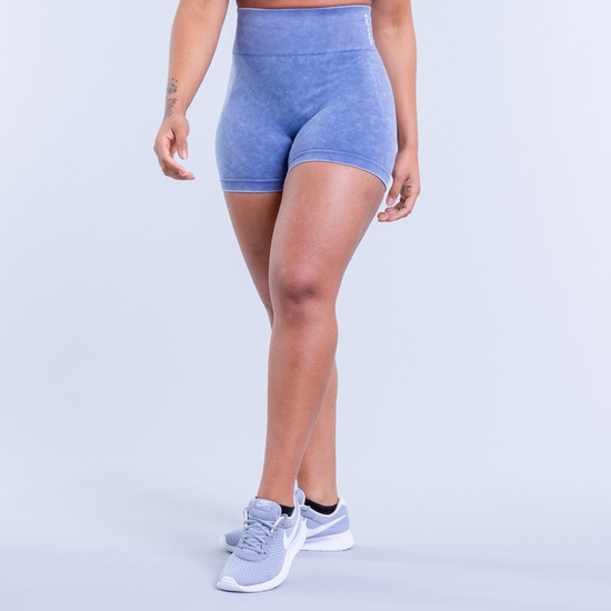 Dfyne Valkyrie Acid Wash GolfShorts Damen Tiefesblau | 58926IZQA