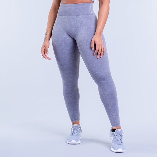 Dfyne Valkyrie Acid Wash Leggings Damen Grau Weiß | 26405KLHB