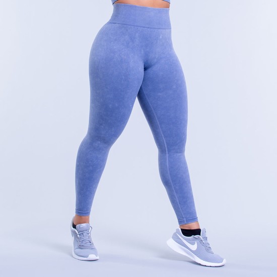 Dfyne Valkyrie Acid Wash Leggings Damen Tiefesblau | 89231KQGF