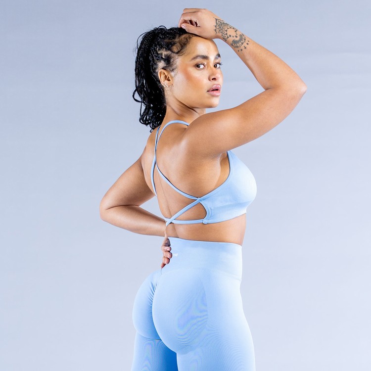 Dfyne Dynamic Backless Sport Bh Damen Blau | 02679UADR