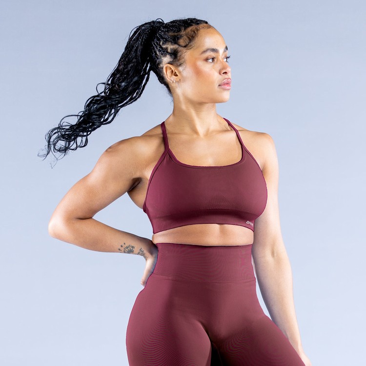 Dfyne Dynamic Backless Sport Bh Damen Bordeaux | 43872CBZT