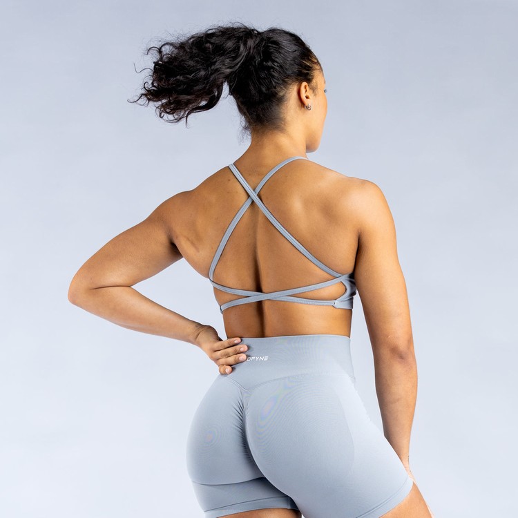 Dfyne Dynamic Backless Sport Bh Damen Hellgrau | 42973NPOI