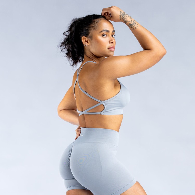 Dfyne Dynamic Backless Sport Bh Damen Hellgrau | 42973NPOI