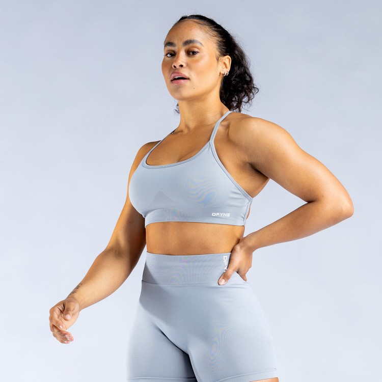 Dfyne Dynamic Backless Sport Bh Damen Hellgrau | 42973NPOI