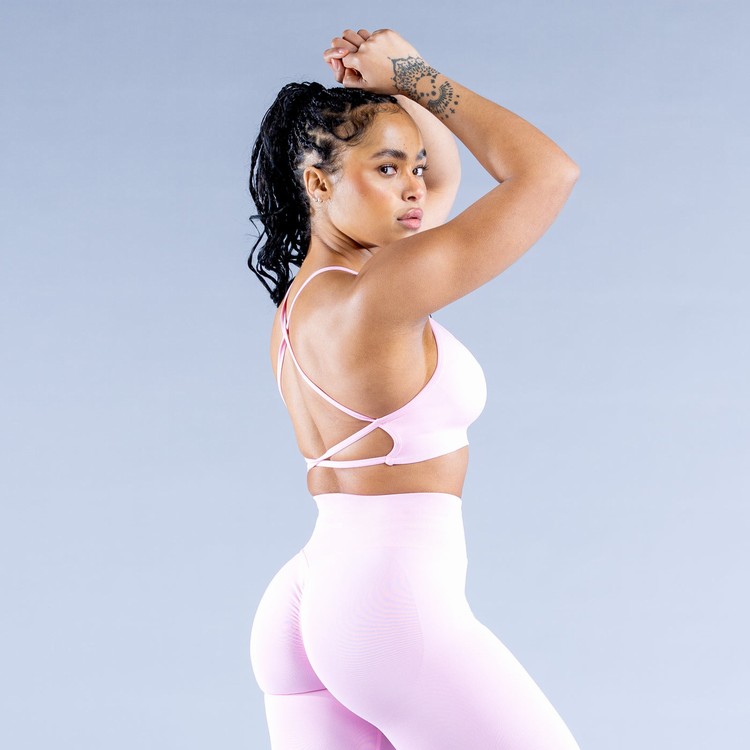 Dfyne Dynamic Backless Sport Bh Damen Hellrosa Rosa | 81695KPGD