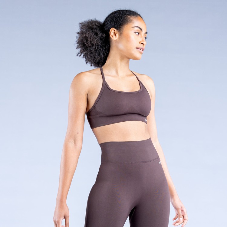 Dfyne Dynamic Backless Sport Bh Damen Schokolade Braun | 83261RVXY