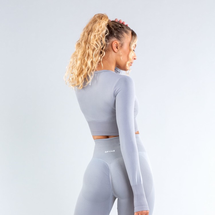 Dfyne Dynamic Crop T-shirts Damen Hellgrau | 50481BUNG