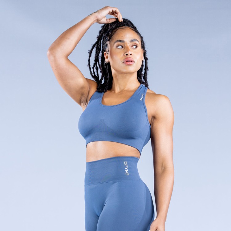 Dfyne Dynamic Seamless Sport Bh Damen Dunkelblau | 05368HOBM