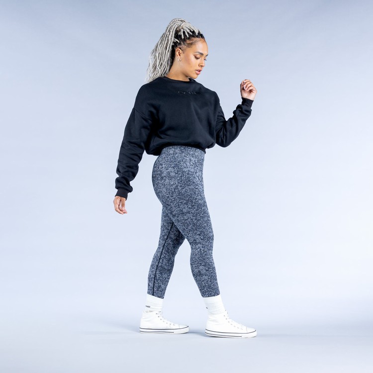 Dfyne Luxe | Revive Crop Sweatshirts Damen Schwarz | 12579MBQD