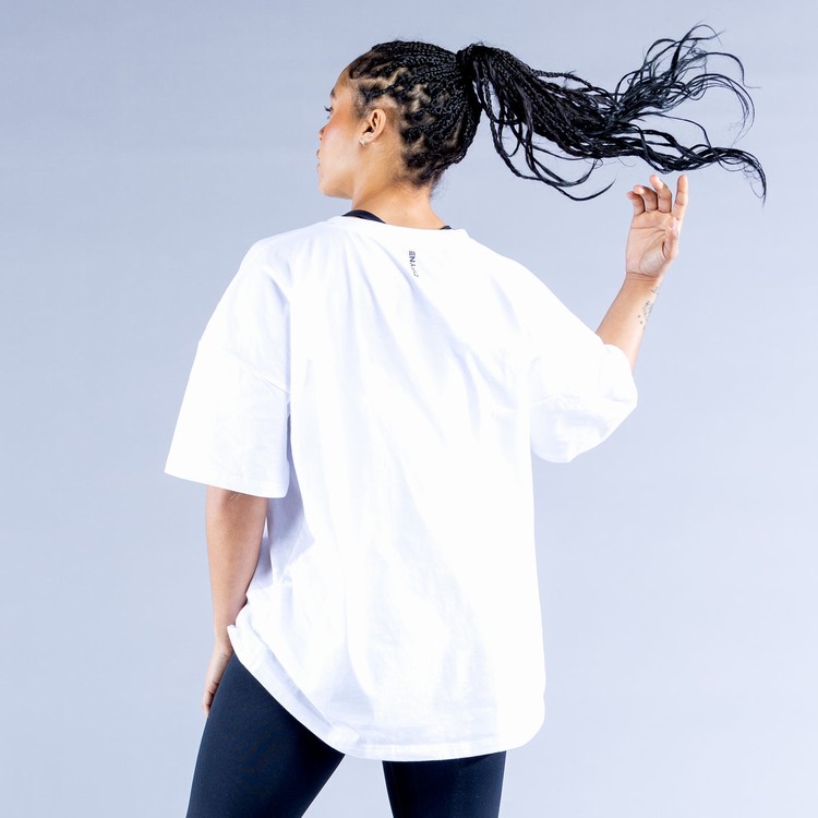 Dfyne Luxe Revive Oversized T Sweatshirts Damen Weiß | 25630CQVS