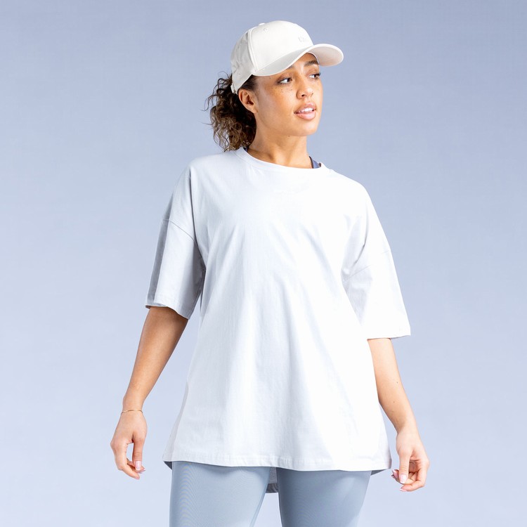 Dfyne Luxe Revive Oversized T Sweatshirts Damen Grau | 50862MOFX