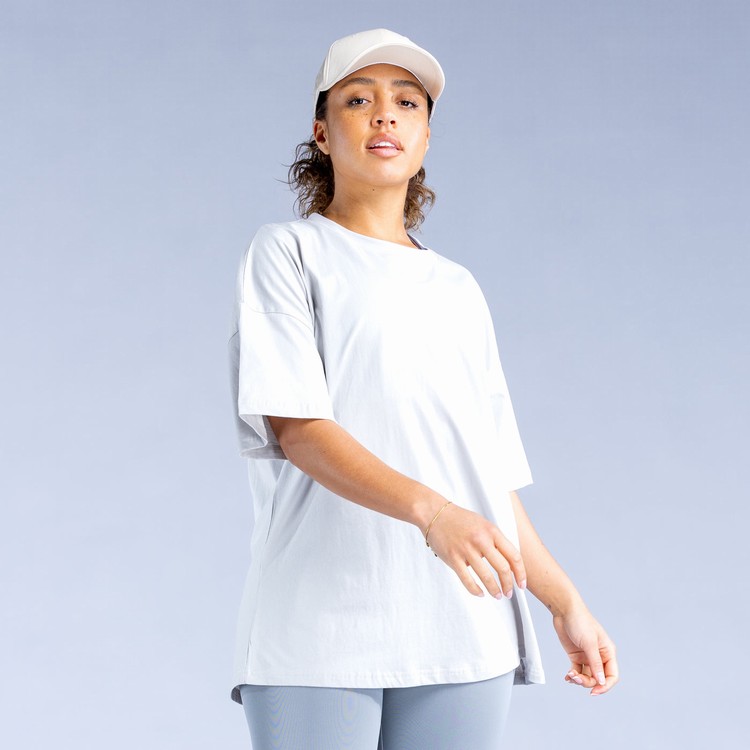 Dfyne Luxe Revive Oversized T Sweatshirts Damen Grau | 50862MOFX
