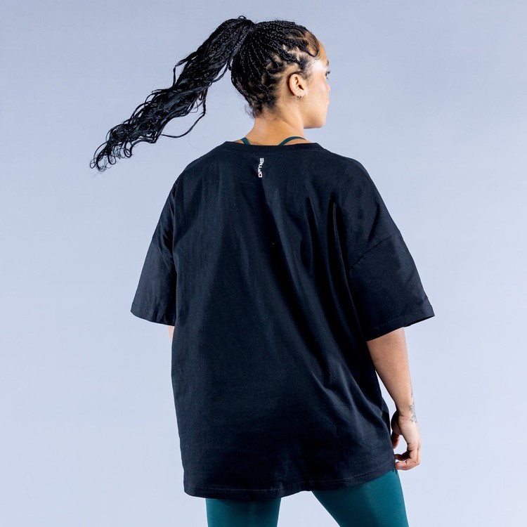 Dfyne Luxe Revive Oversized T Sweatshirts Damen Schwarz | 54862QGZX