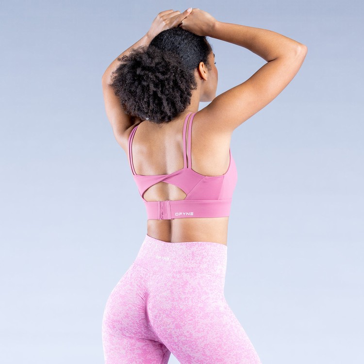 Dfyne Origin High-Support Sport Bh Damen Dunkelrosa | 47856XKZY