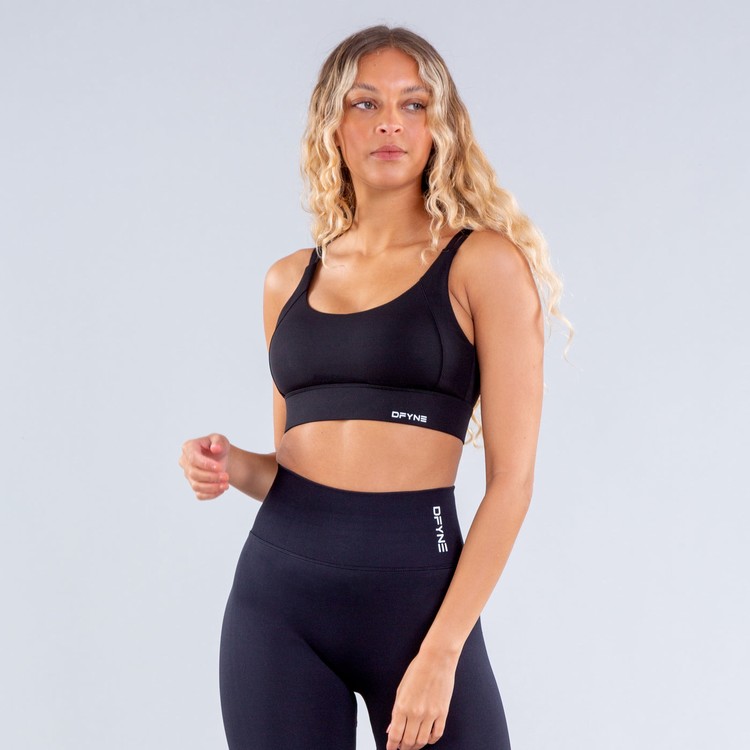Dfyne Origin High-Support Sport Bh Damen Schwarz | 96107RVEC