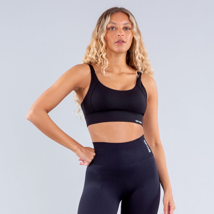 Dfyne Origin High-Support Sport Bh Damen Schwarz | 96107RVEC