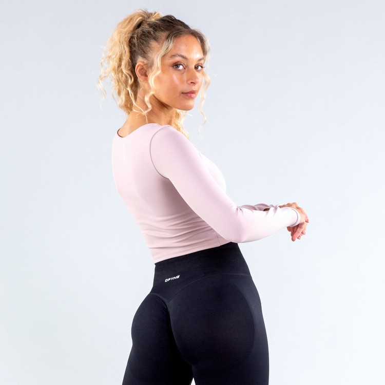 Dfyne Origin Long Sleeve T-shirts Damen Rosa | 53419YTVN