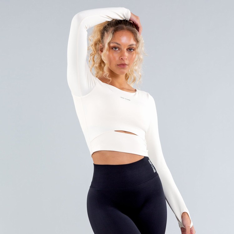 Dfyne Origin Long Sleeve T-shirts Damen Weiß | 69743STQF