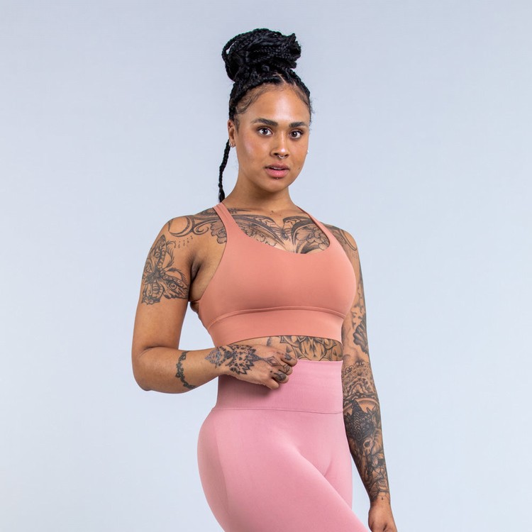 Dfyne Origin Medium-Support Sport Bh Damen Dunkelrot | 01498VKOE