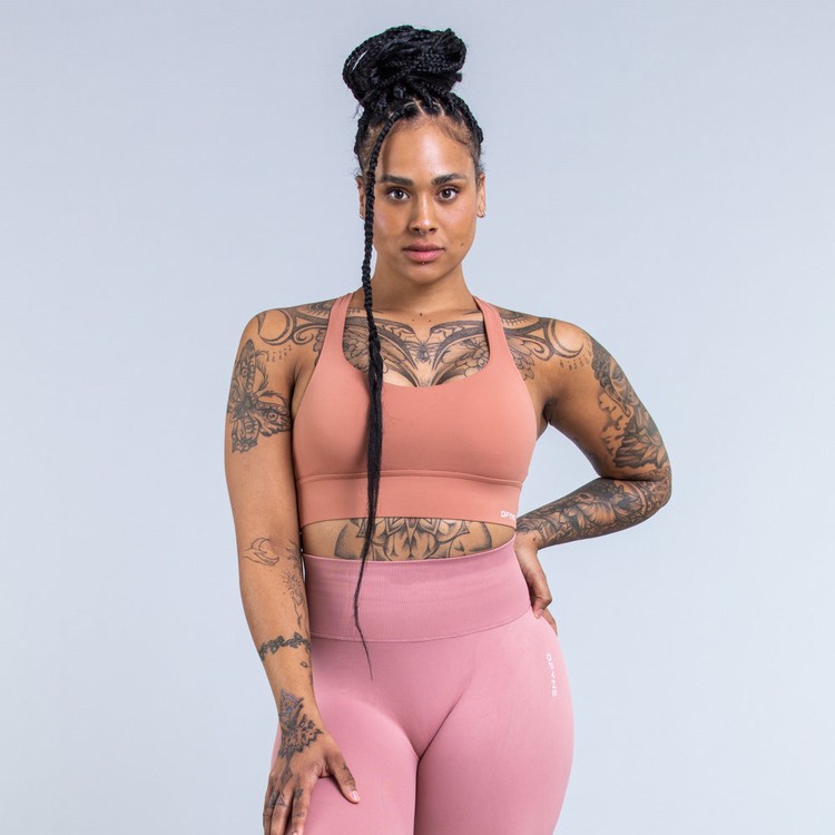 Dfyne Origin Medium-Support Sport Bh Damen Dunkelrot | 01498VKOE