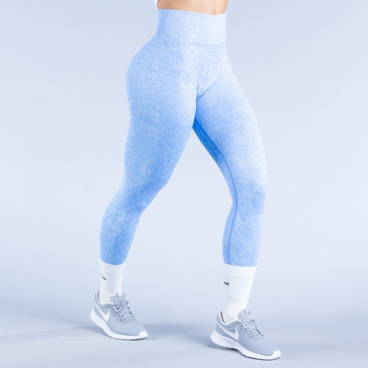 Dfyne Revive Leggings Damen Camouflage Blau | 70415QPOB