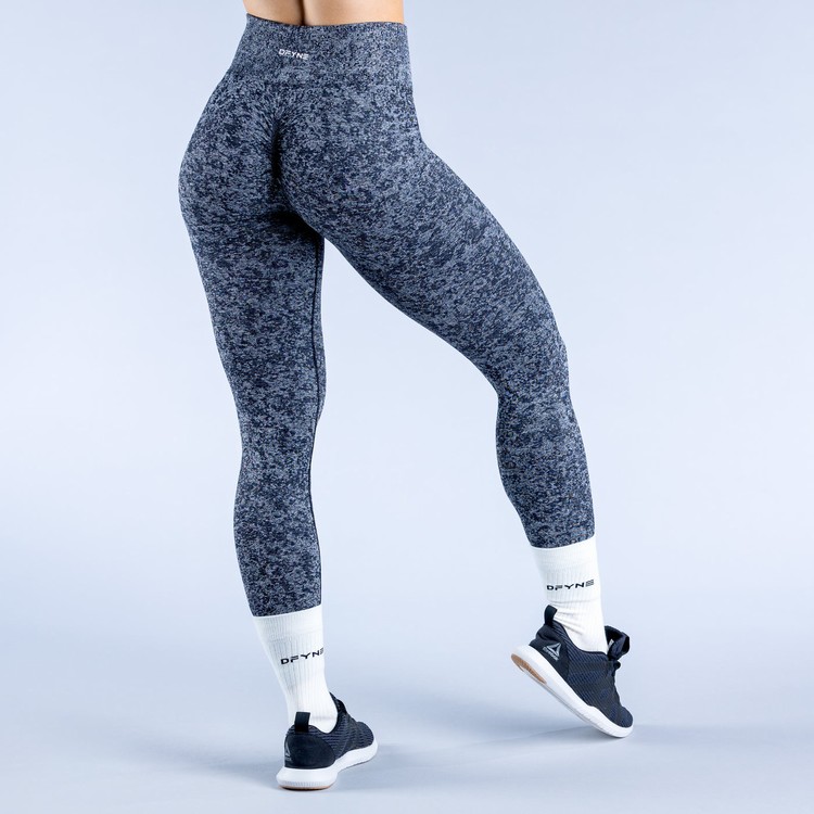 Dfyne Revive Leggings Damen Camouflage Schwarz | 27185IGLQ