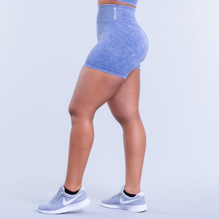 Dfyne Valkyrie Acid Wash GolfShorts Damen Tiefesblau | 58926IZQA