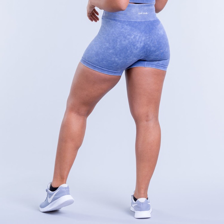 Dfyne Valkyrie Acid Wash GolfShorts Damen Tiefesblau | 58926IZQA
