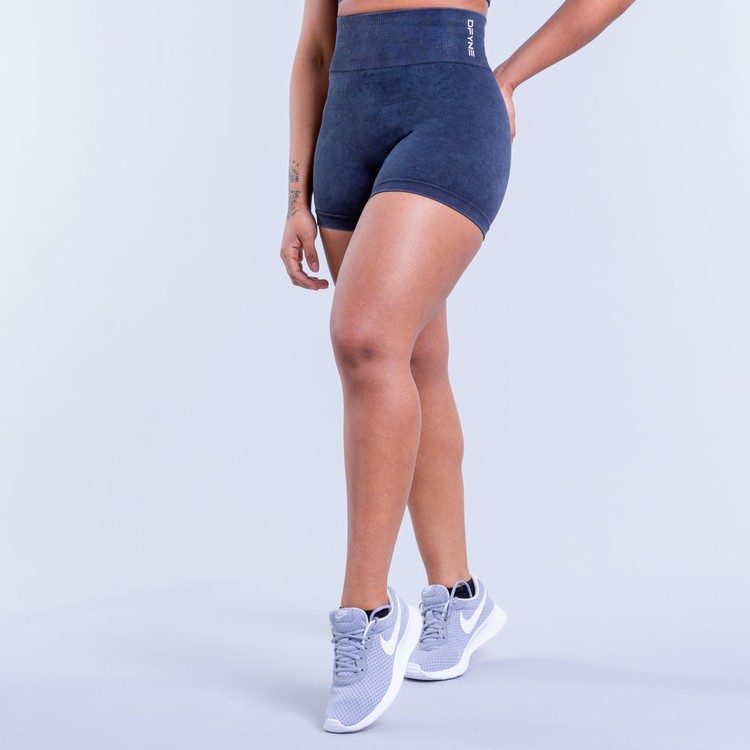 Dfyne Valkyrie Acid Wash GolfShorts Damen Grau | 70864ANTU