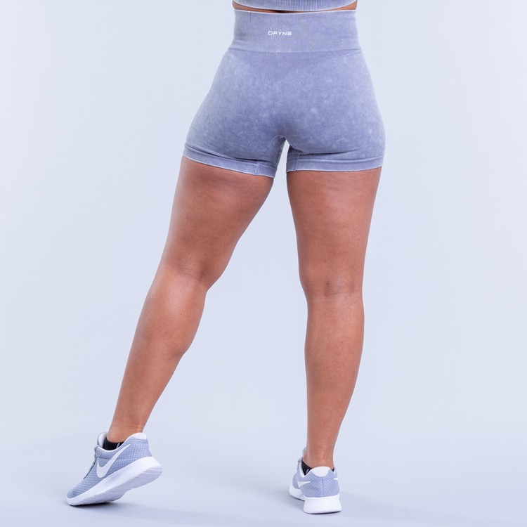 Dfyne Valkyrie Acid Wash GolfShorts Damen Grau Weiß | 75126TCOX