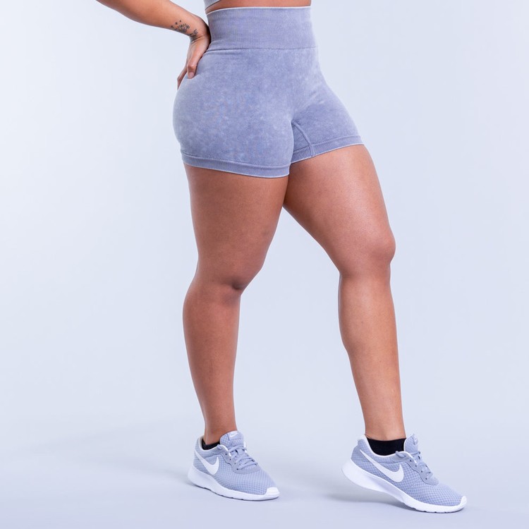 Dfyne Valkyrie Acid Wash GolfShorts Damen Grau Weiß | 75126TCOX