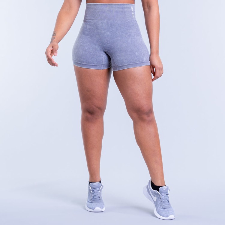Dfyne Valkyrie Acid Wash GolfShorts Damen Grau Weiß | 75126TCOX