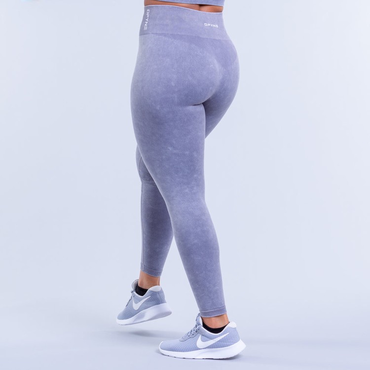 Dfyne Valkyrie Acid Wash Leggings Damen Grau Weiß | 26405KLHB