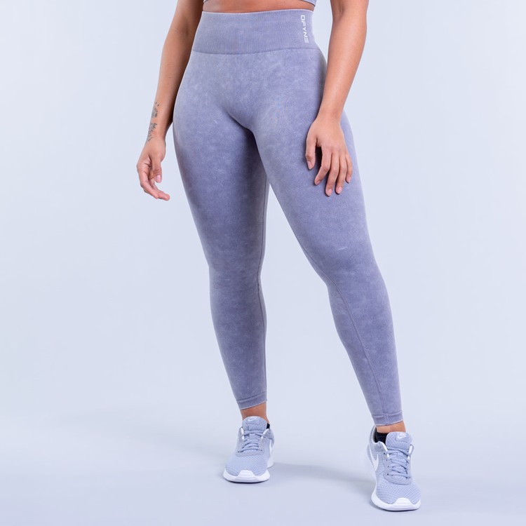 Dfyne Valkyrie Acid Wash Leggings Damen Grau Weiß | 26405KLHB