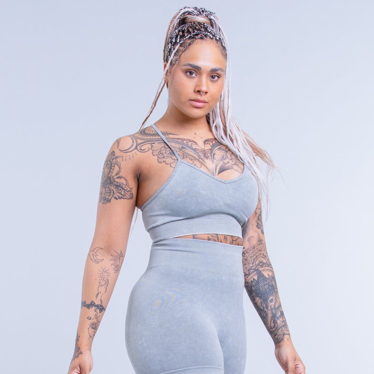 Dfyne Valkyrie Acid Wash Sport Bh Damen Grün | 36042WTQK