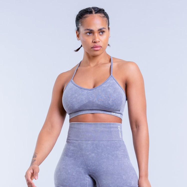 Dfyne Valkyrie Acid Wash Sport Bh Damen Grau Weiß | 42915VXWK