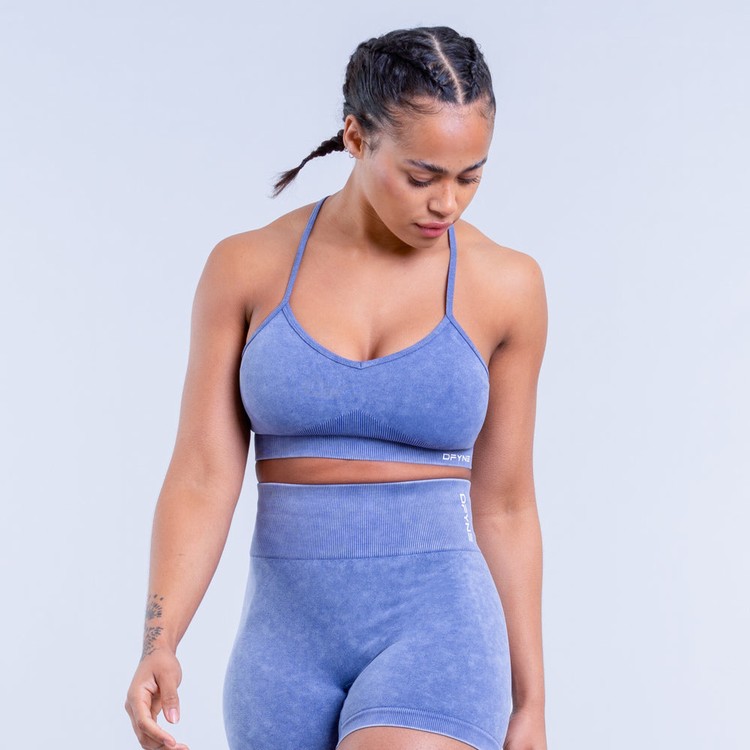 Dfyne Valkyrie Acid Wash Sport Bh Damen Tiefesblau | 91805FCIZ