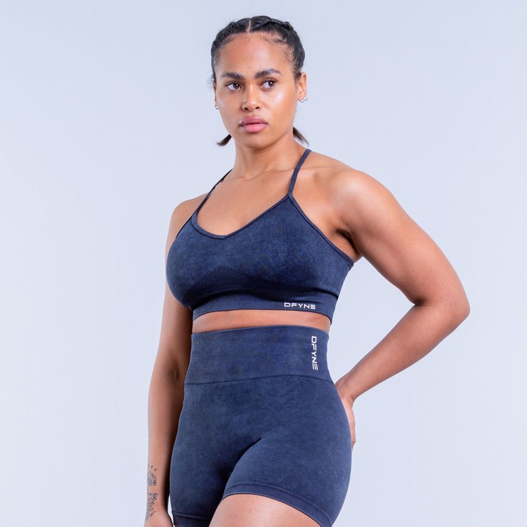 Dfyne Valkyrie Acid Wash Sport Bh Damen Grau | 98540XWHG